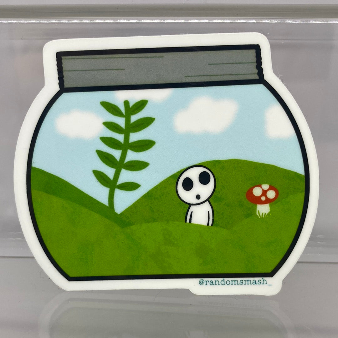 Forest Spirit Jar Terrarium Sticker